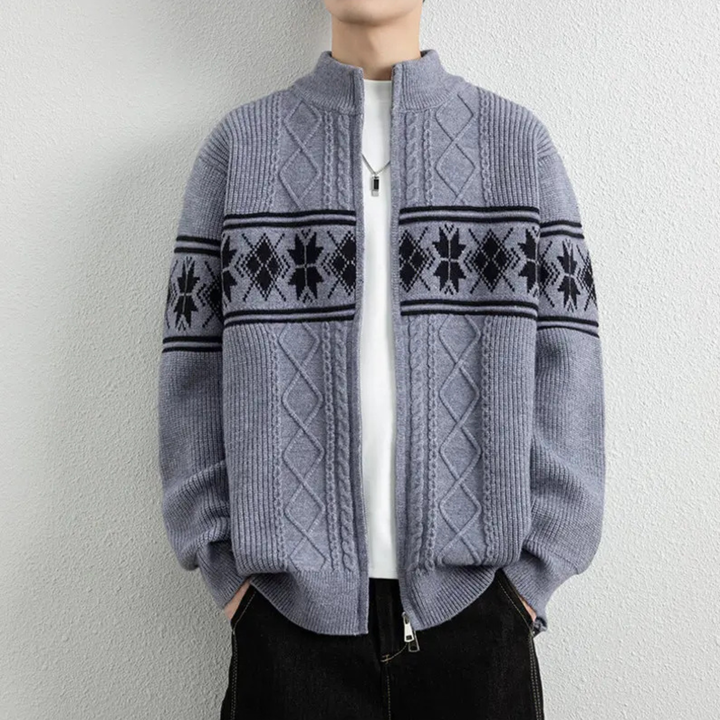 Nordic Knit Zip Cardigan