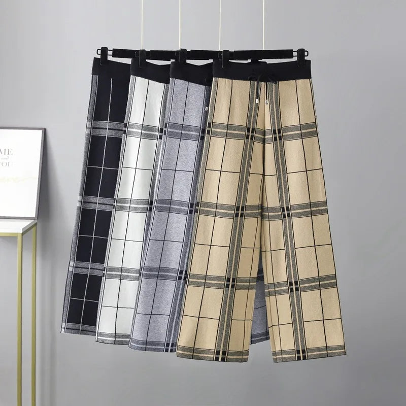 Palazzo Plaid Trouser