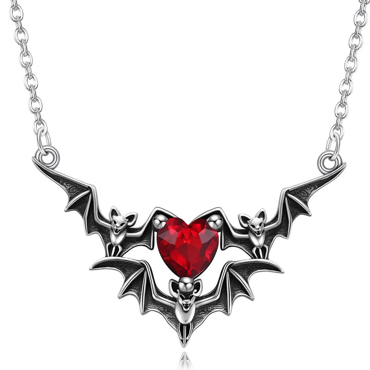 Skeleton Heart Pendant Necklace
