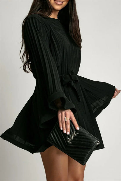 Margaux Flare Pleated Mini Dress