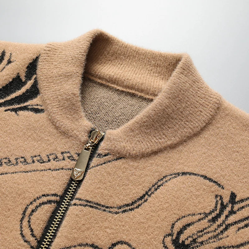 Dragon Crest Wool Cardigan