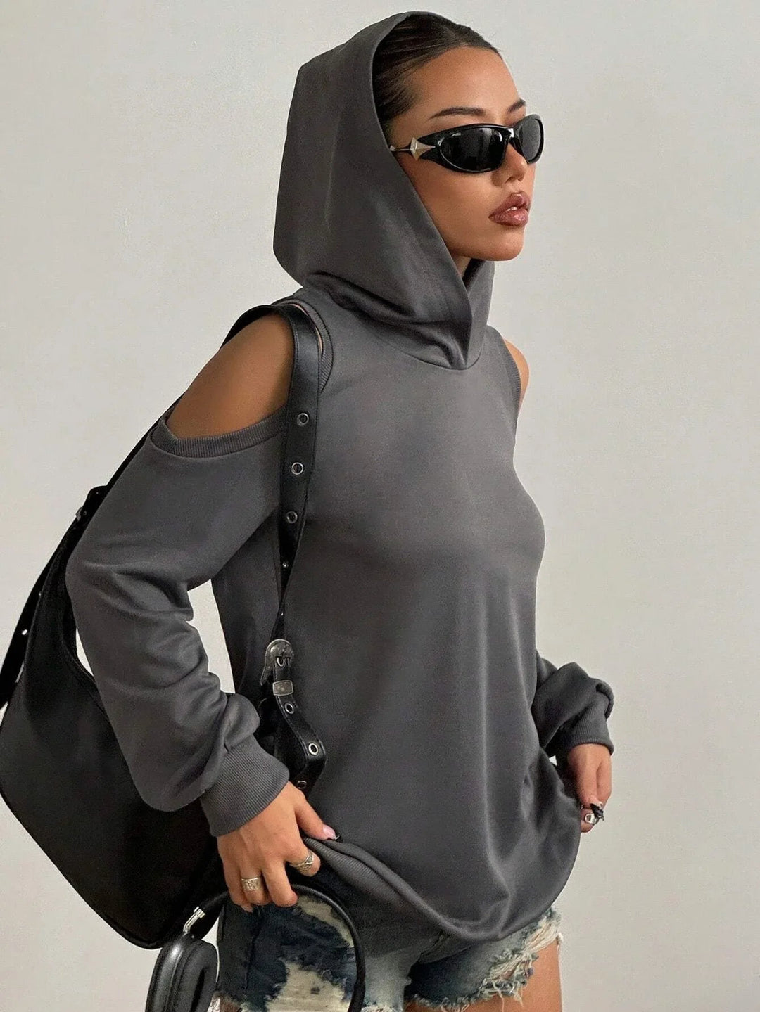 Essentia Off-Shoulder Hoodie