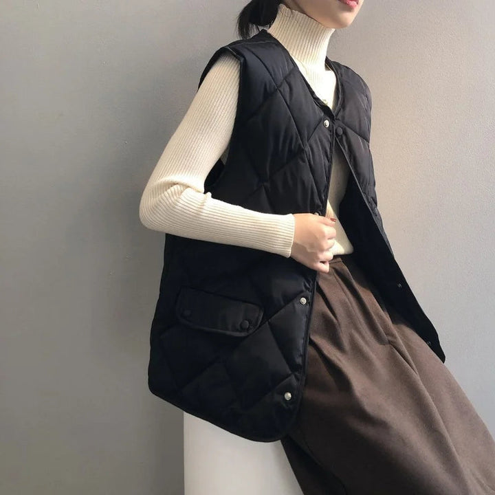 Vienna Quilted Bomber Vest