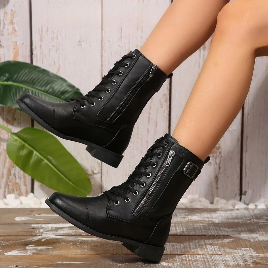 Milano Lace-Up Zip Boot
