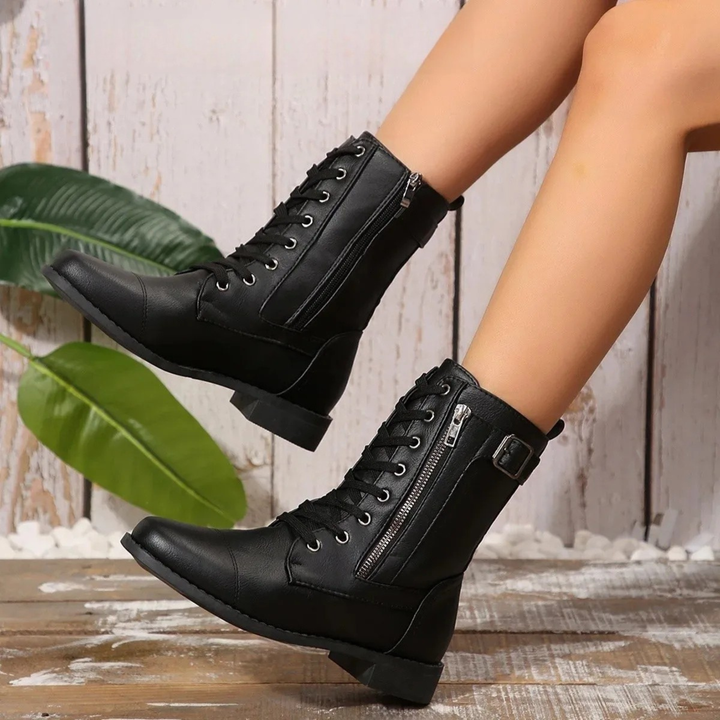 Milano Lace-Up Zip Boot