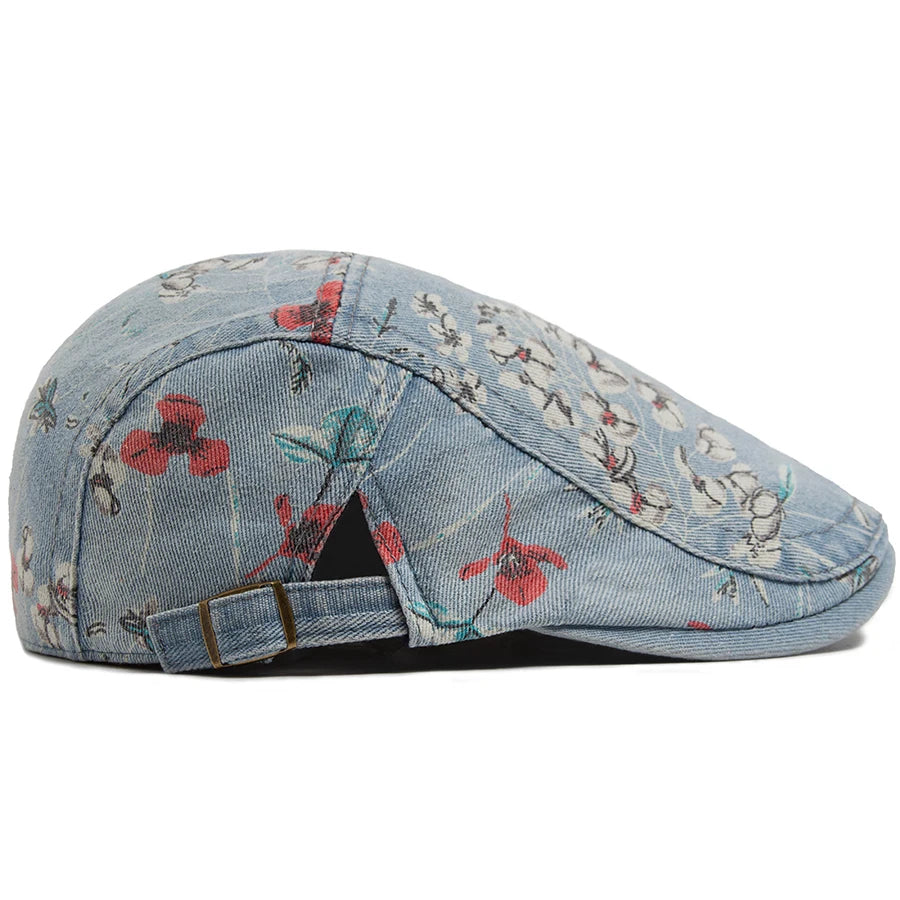 Vintage Denim Flat Cap