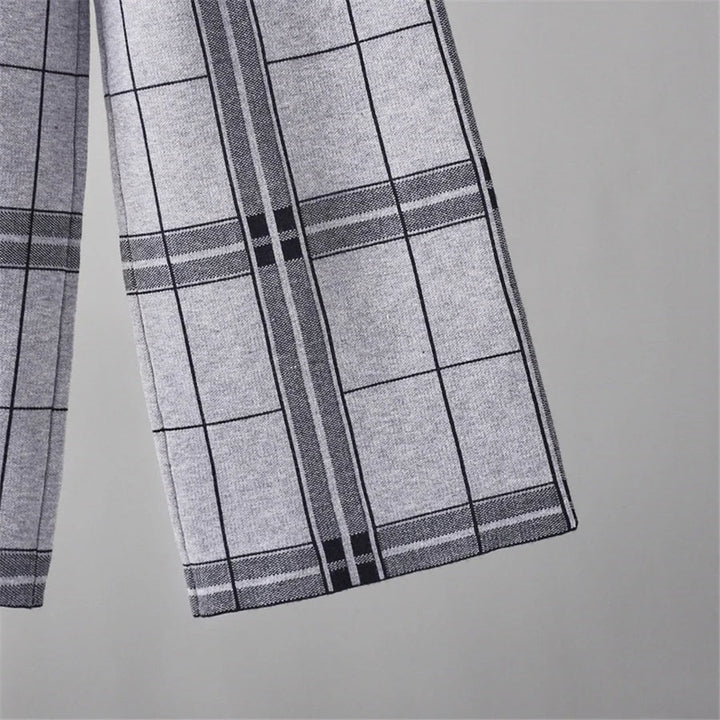 Palazzo Plaid Trouser