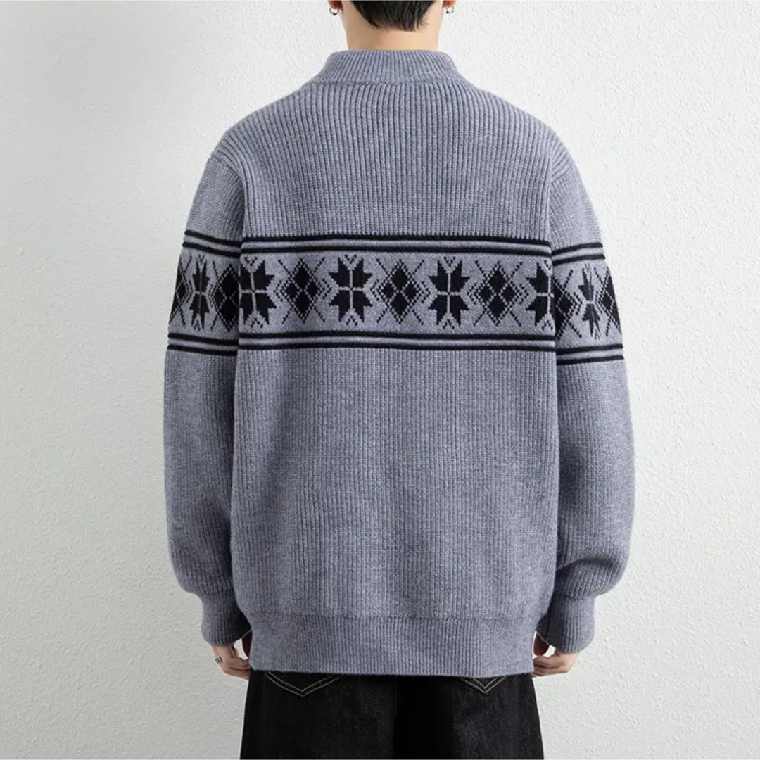 Nordic Knit Zip Cardigan