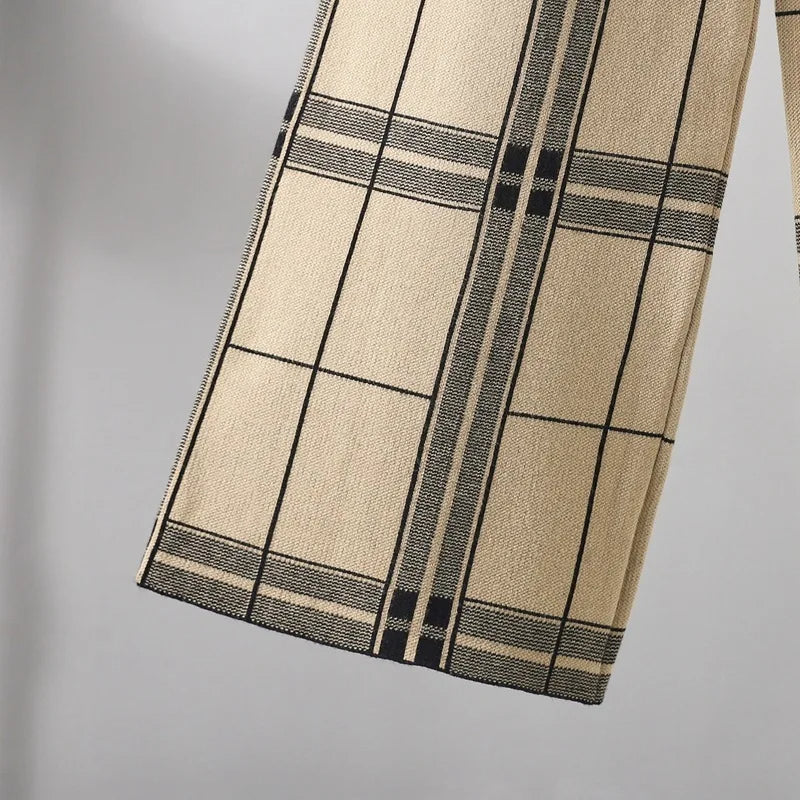 Palazzo Plaid Trouser