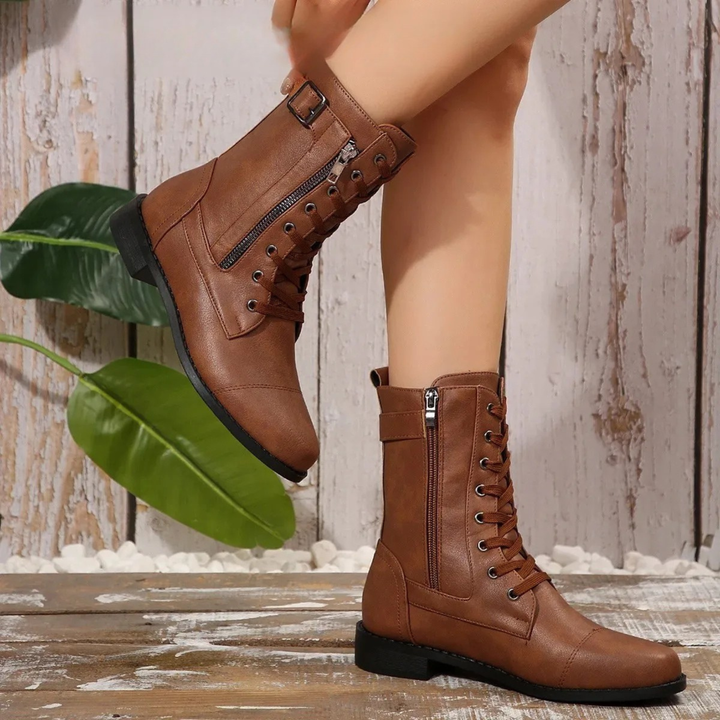 Milano Lace-Up Zip Boot