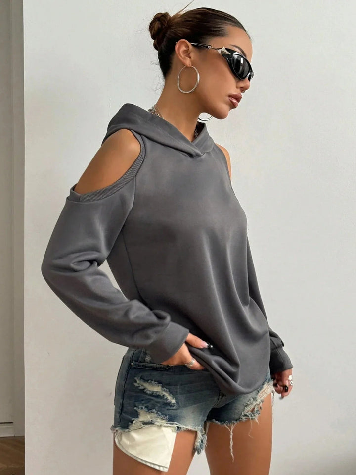 Essentia Off-Shoulder Hoodie
