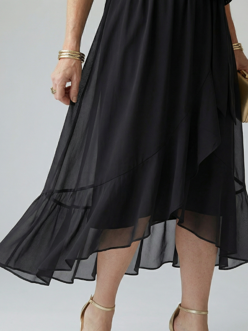 Elric | Flowing Midi Dress in Light Fabric