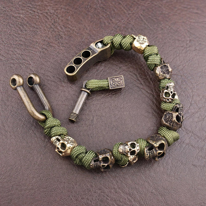 Skull Braided Paracord Bracelet