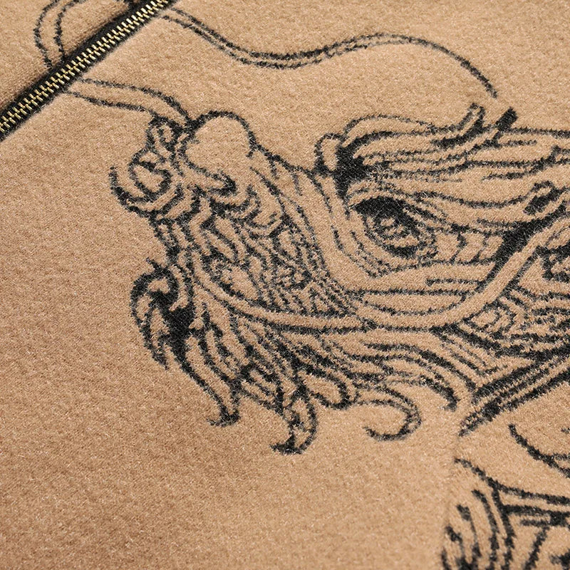 Dragon Crest Wool Cardigan