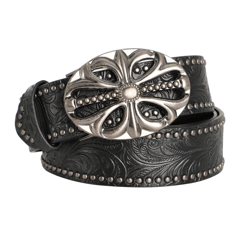 Sanctum Silver Leather Belt
