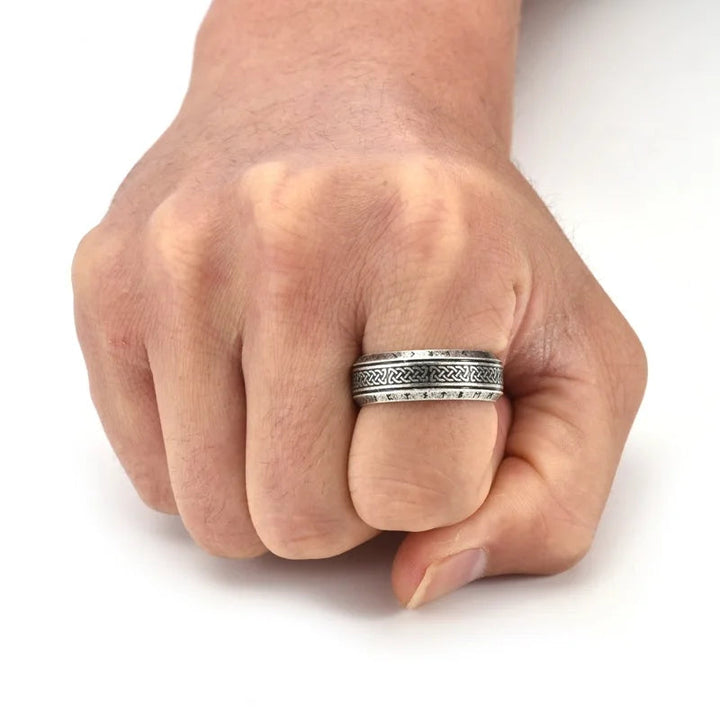 Ancient Steel Runes Ring