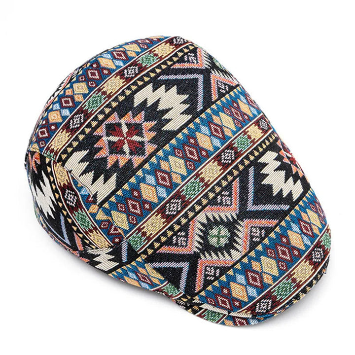 Aztec Jacquard Flat Cap