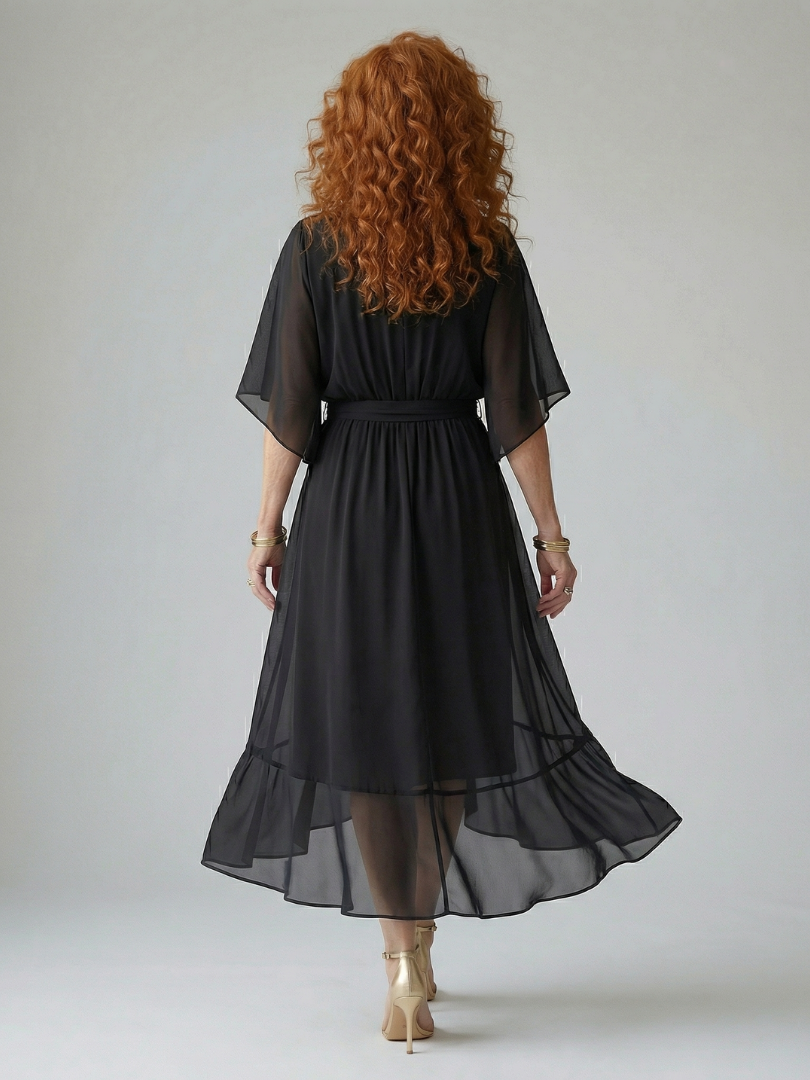 Elric | Flowing Midi Dress in Light Fabric