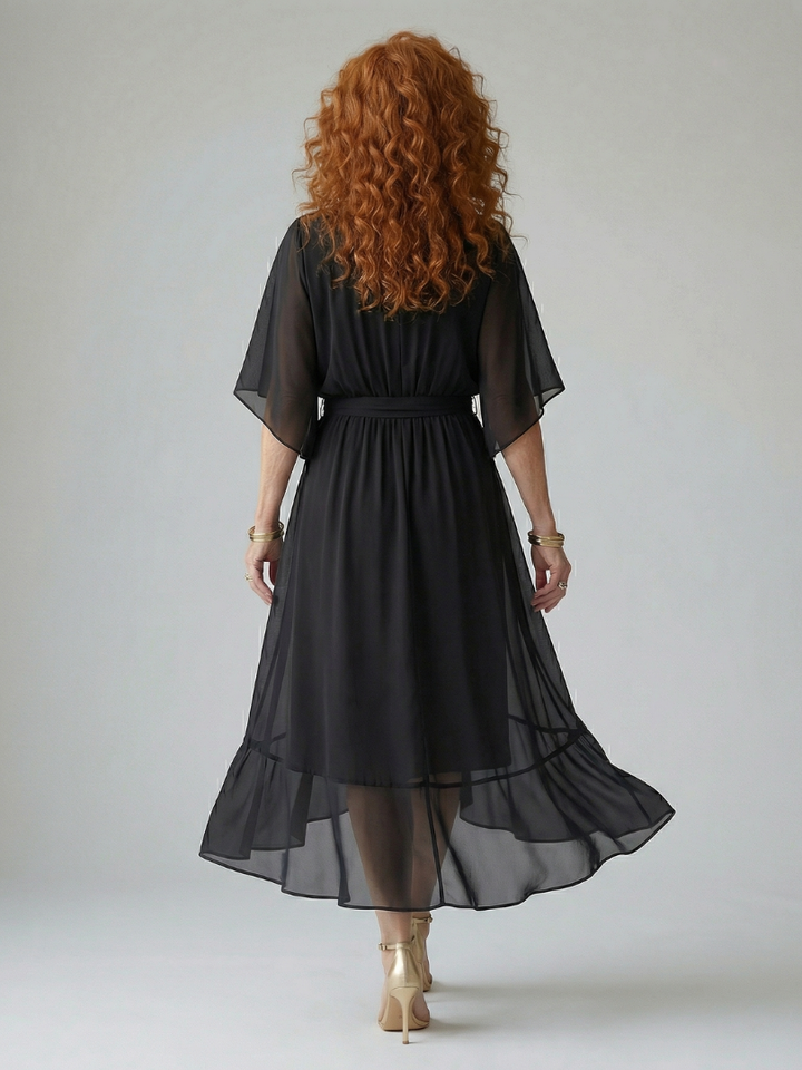 Elric | Flowing Midi Dress in Light Fabric