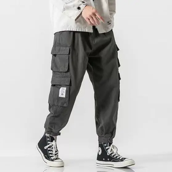 Men's Cargo Pants - Multi-Pocket Jogger Elasticated Cuff