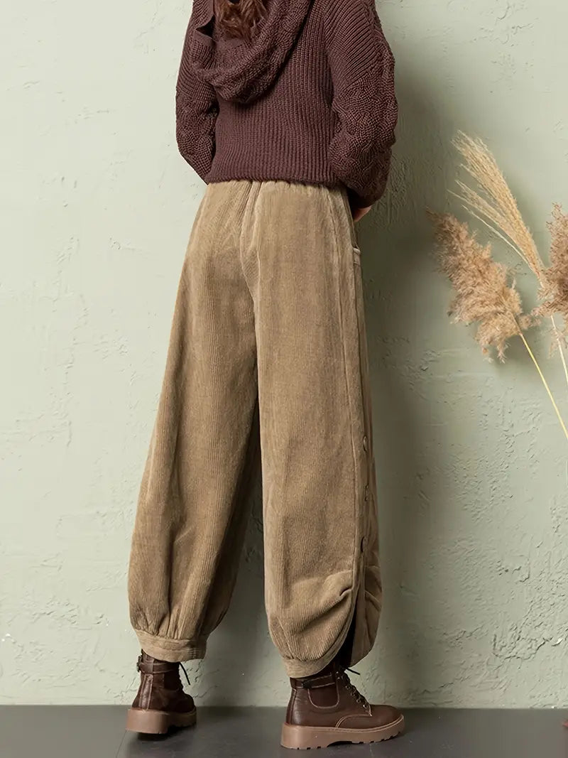Sierra Pleated Corduroy Pant