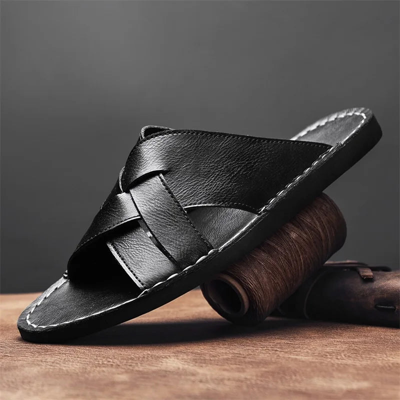 San Luca Leather Slide