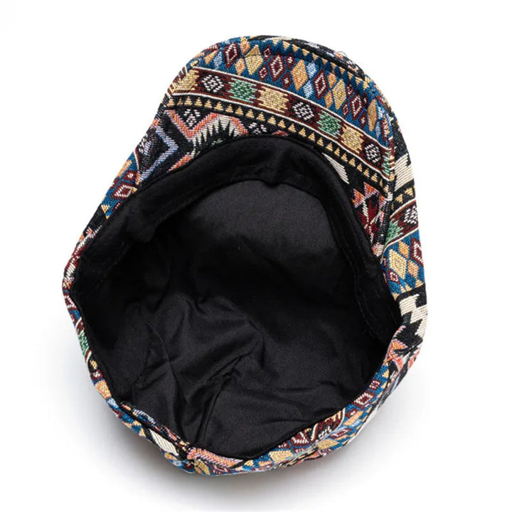 Aztec Jacquard Flat Cap