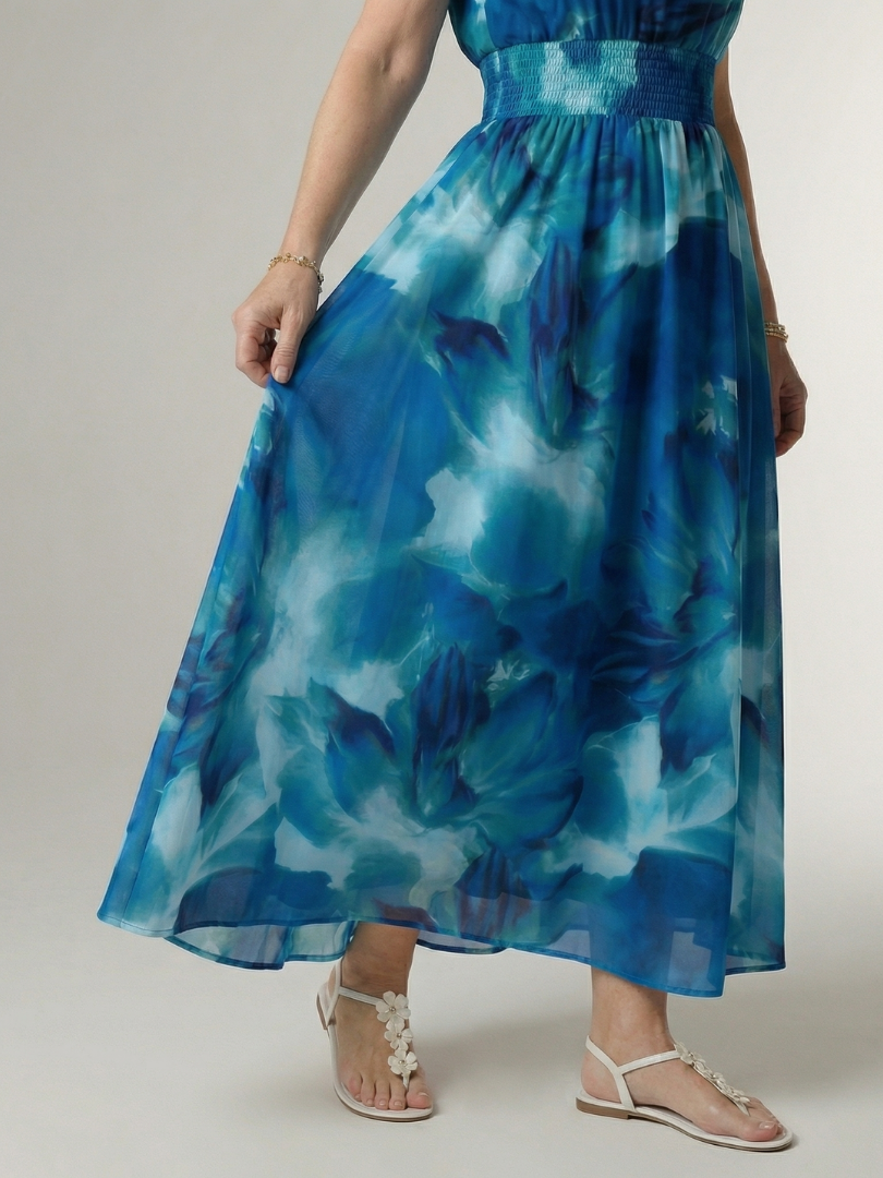 Sylin | Halter Midi Dress with Gathered Detail