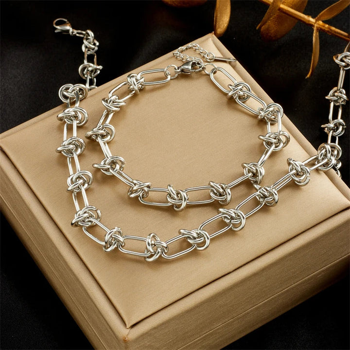 Aviana Knot Necklace & Bracelet Set