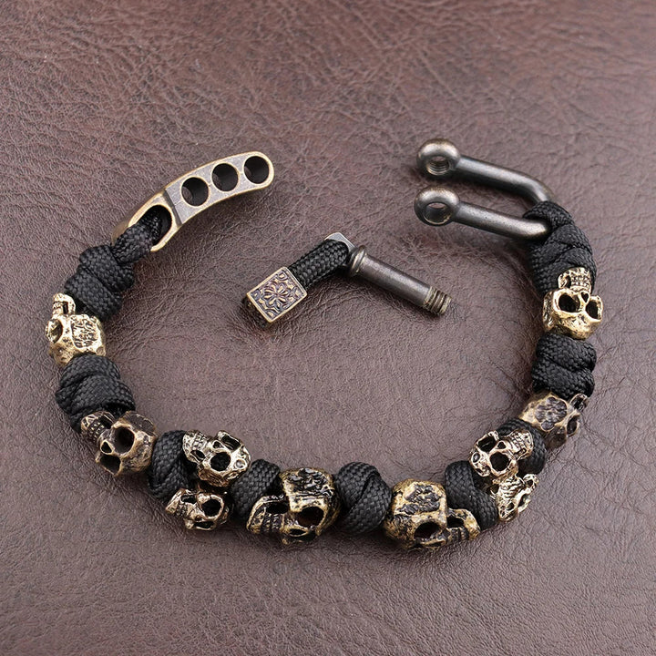 Skull Braided Paracord Bracelet