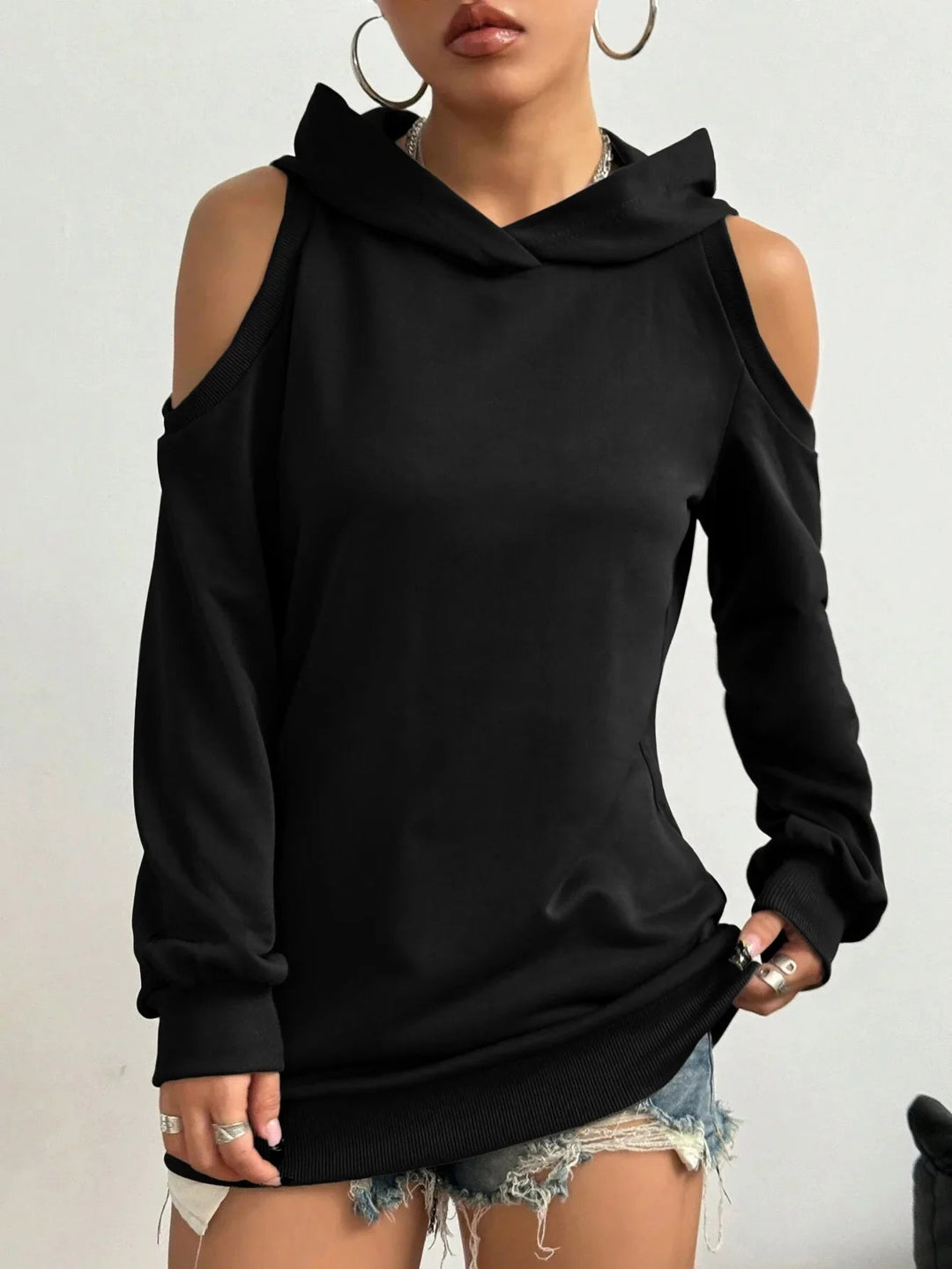 Essentia Off-Shoulder Hoodie