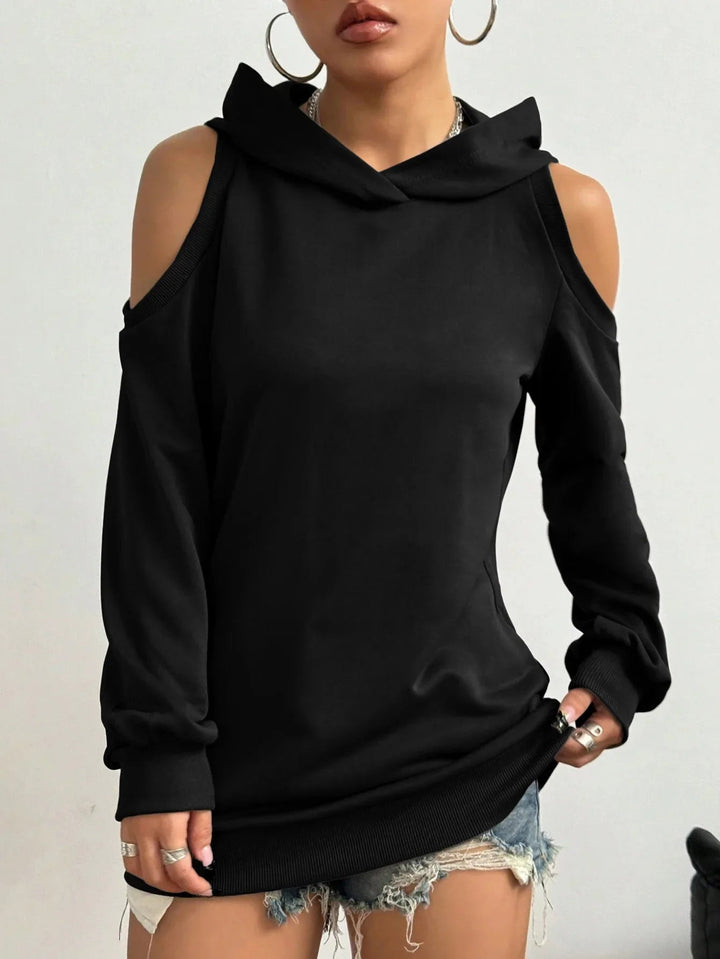 Essentia Off-Shoulder Hoodie