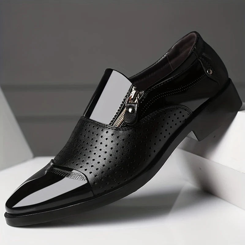 Baron Dual-Texture Zip Loafer