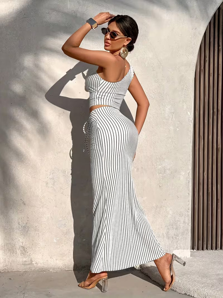 Capri Stripe Maxi Set