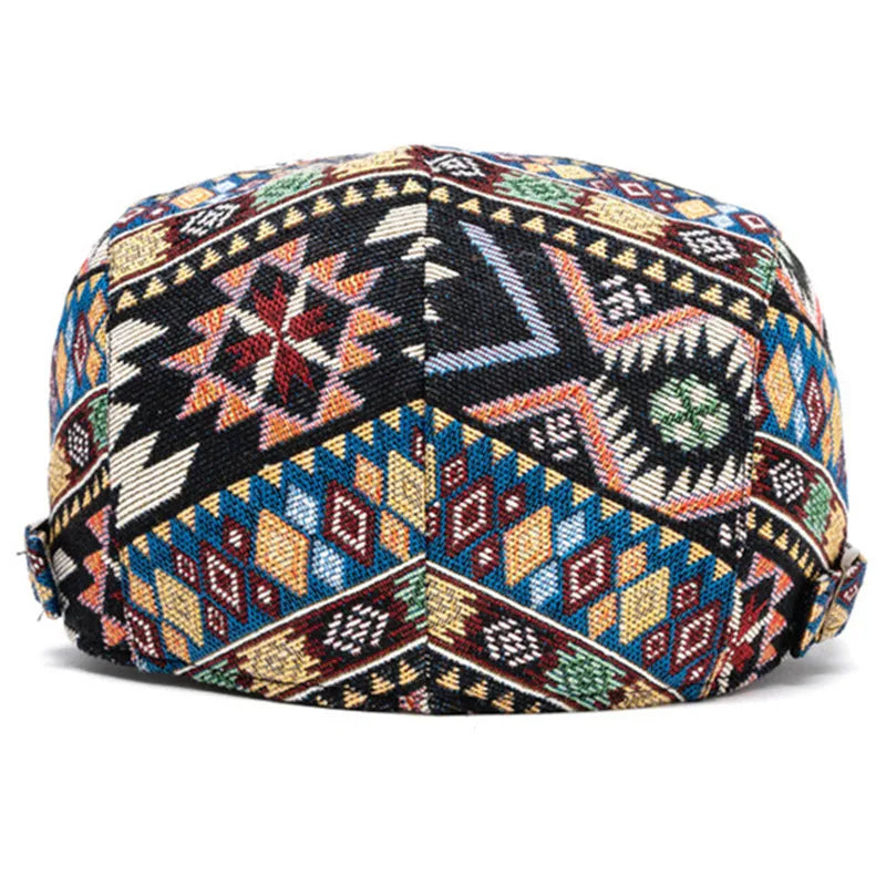 Aztec Jacquard Flat Cap