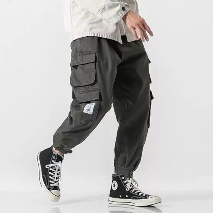Men's Cargo Pants - Multi-Pocket Jogger Elasticated Cuff