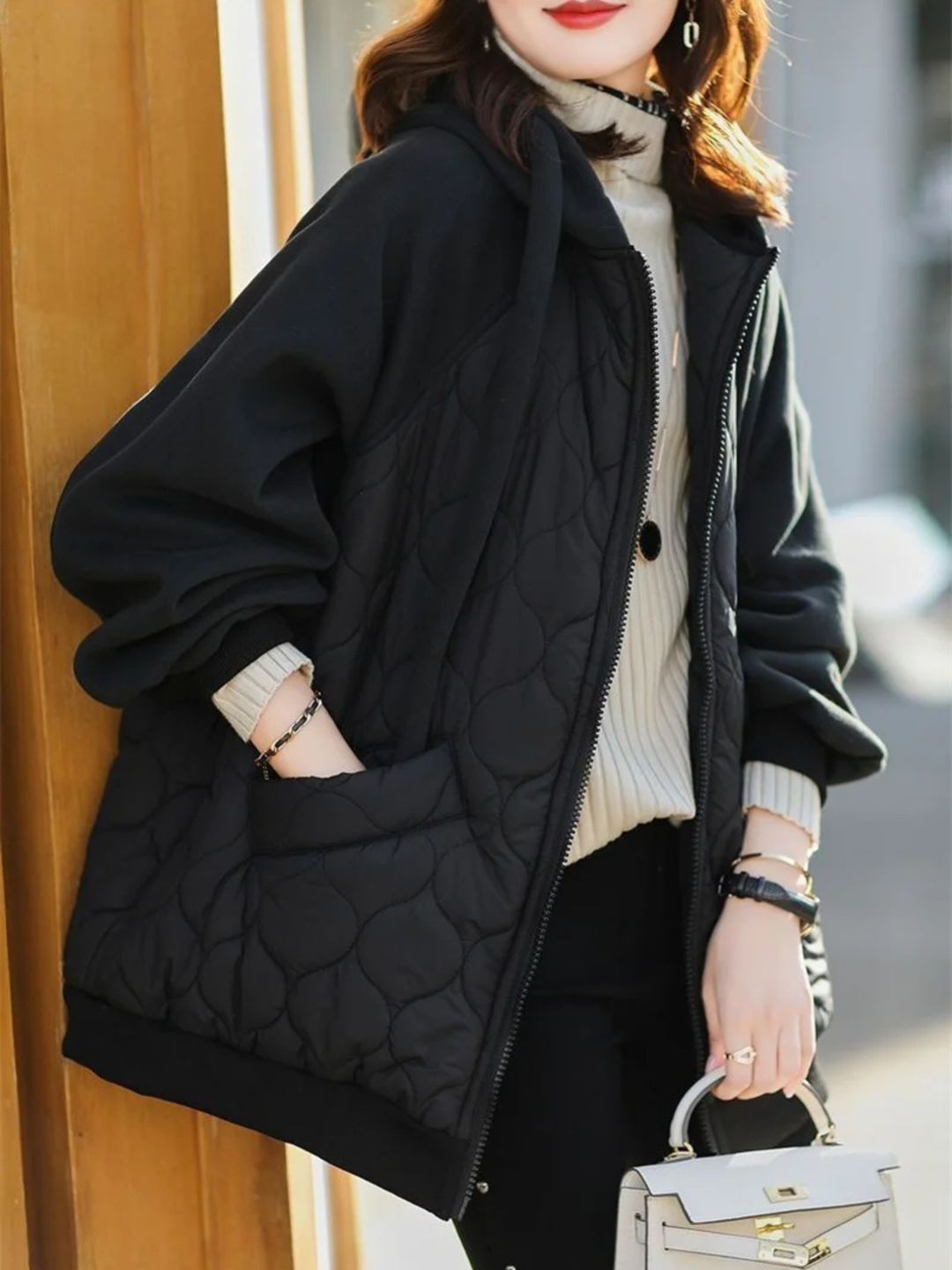 Colette Quilted Hoodie Jacket