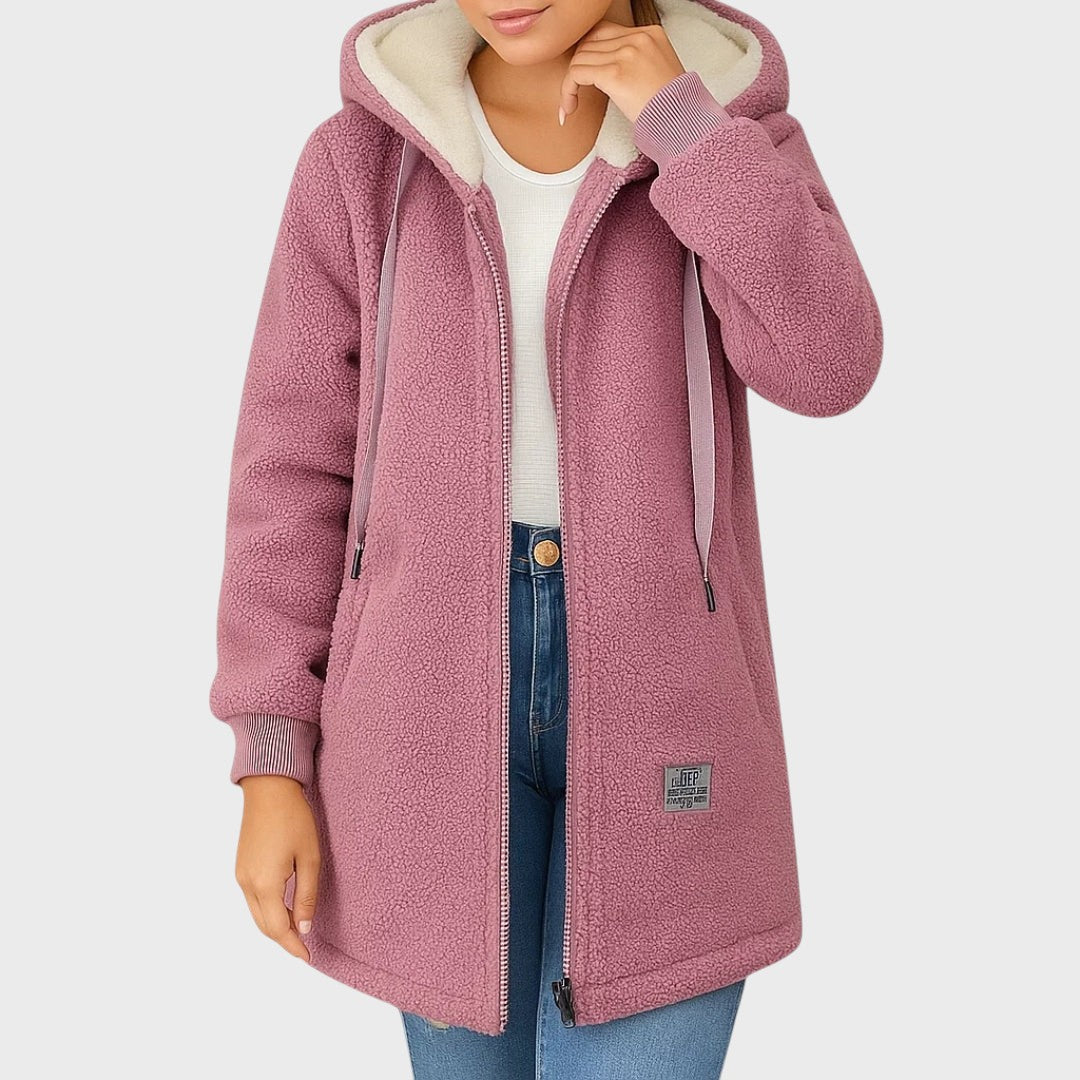 Lisa | Long Teddy Hooded Jacket