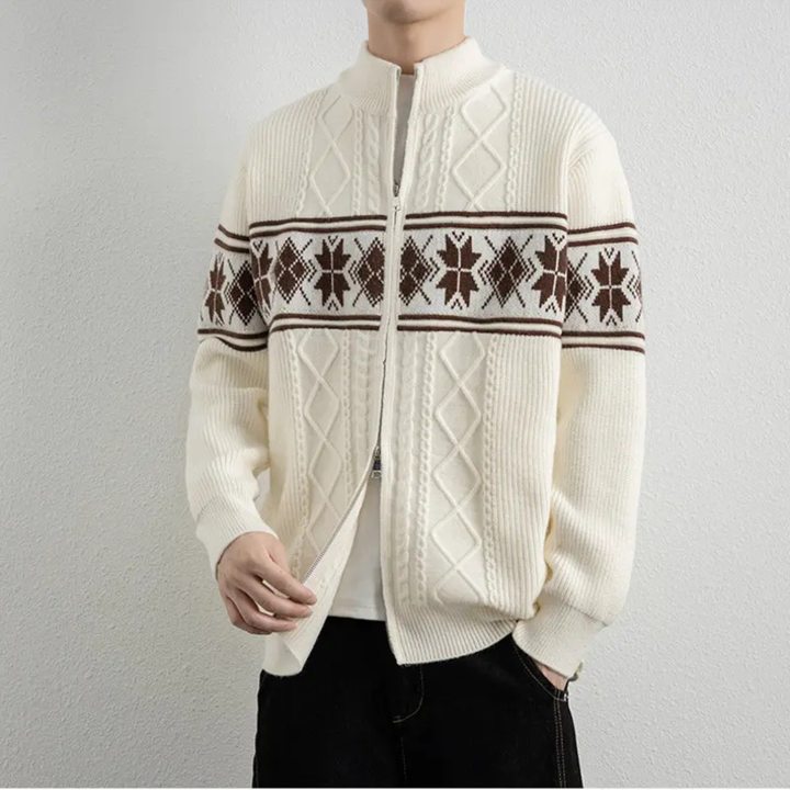 Nordic Knit Zip Cardigan