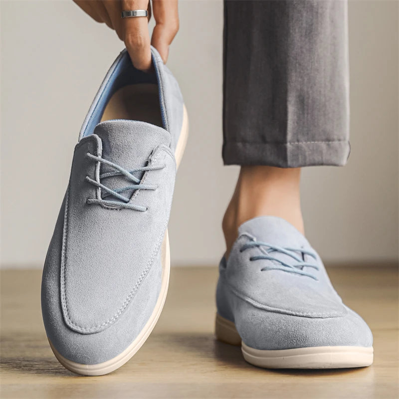 Delano Lace-up Suede Loafer
