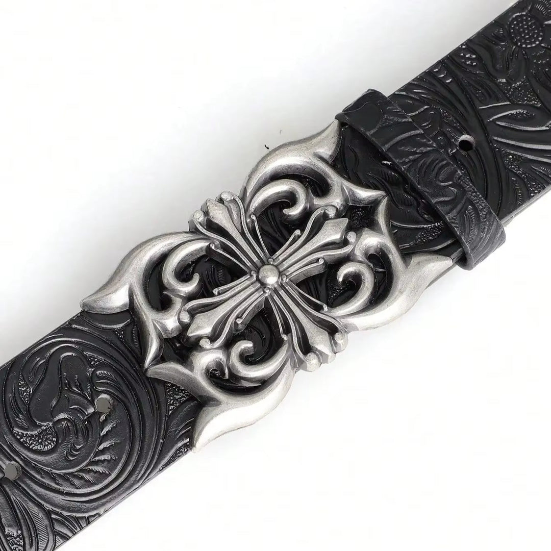Sanctum Silver Leather Belt