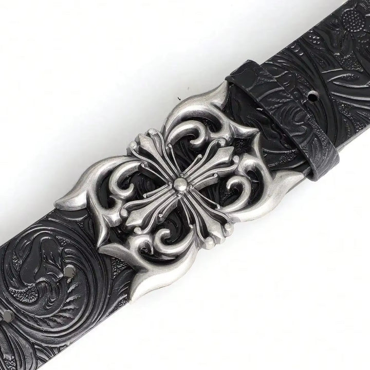 Sanctum Silver Leather Belt