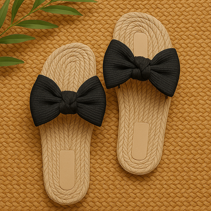 Sun-Woven Bow Slide