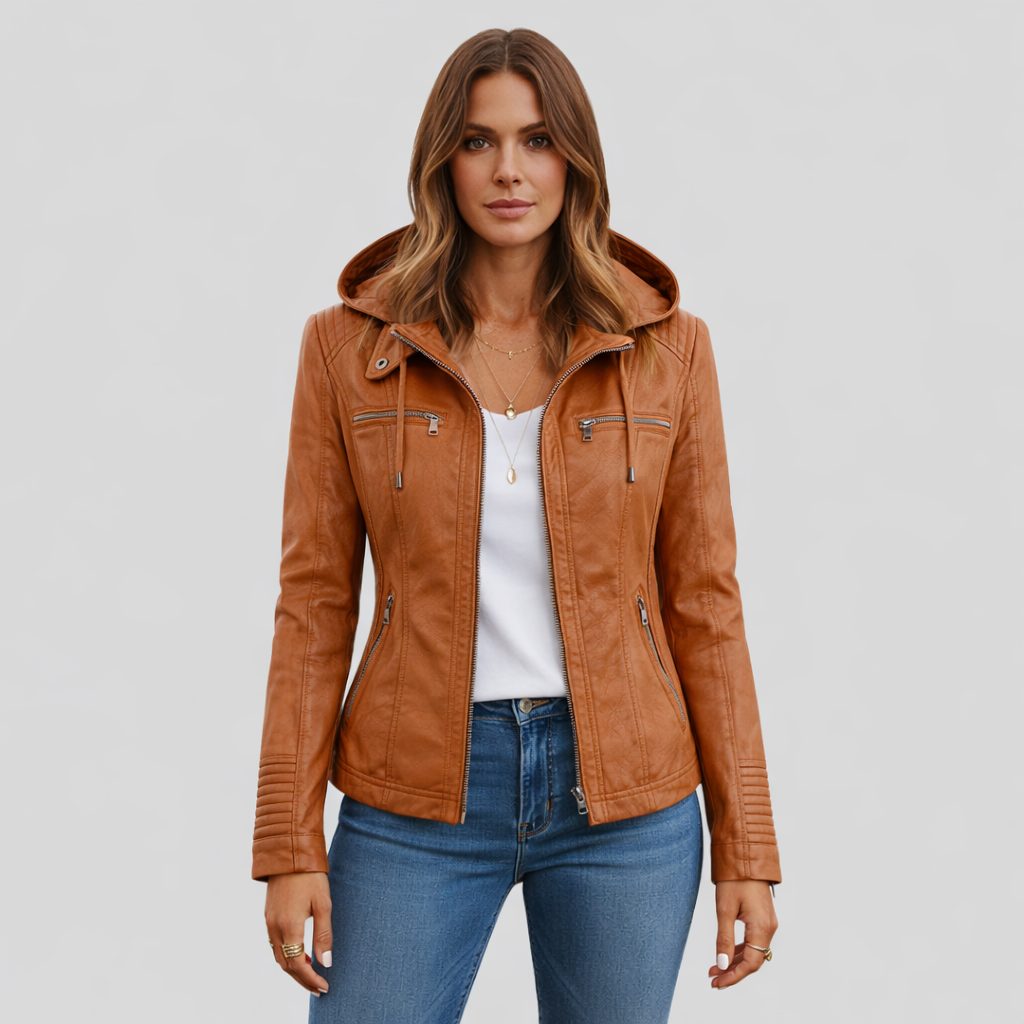 MONICA™ | Elegant Leather Jacket