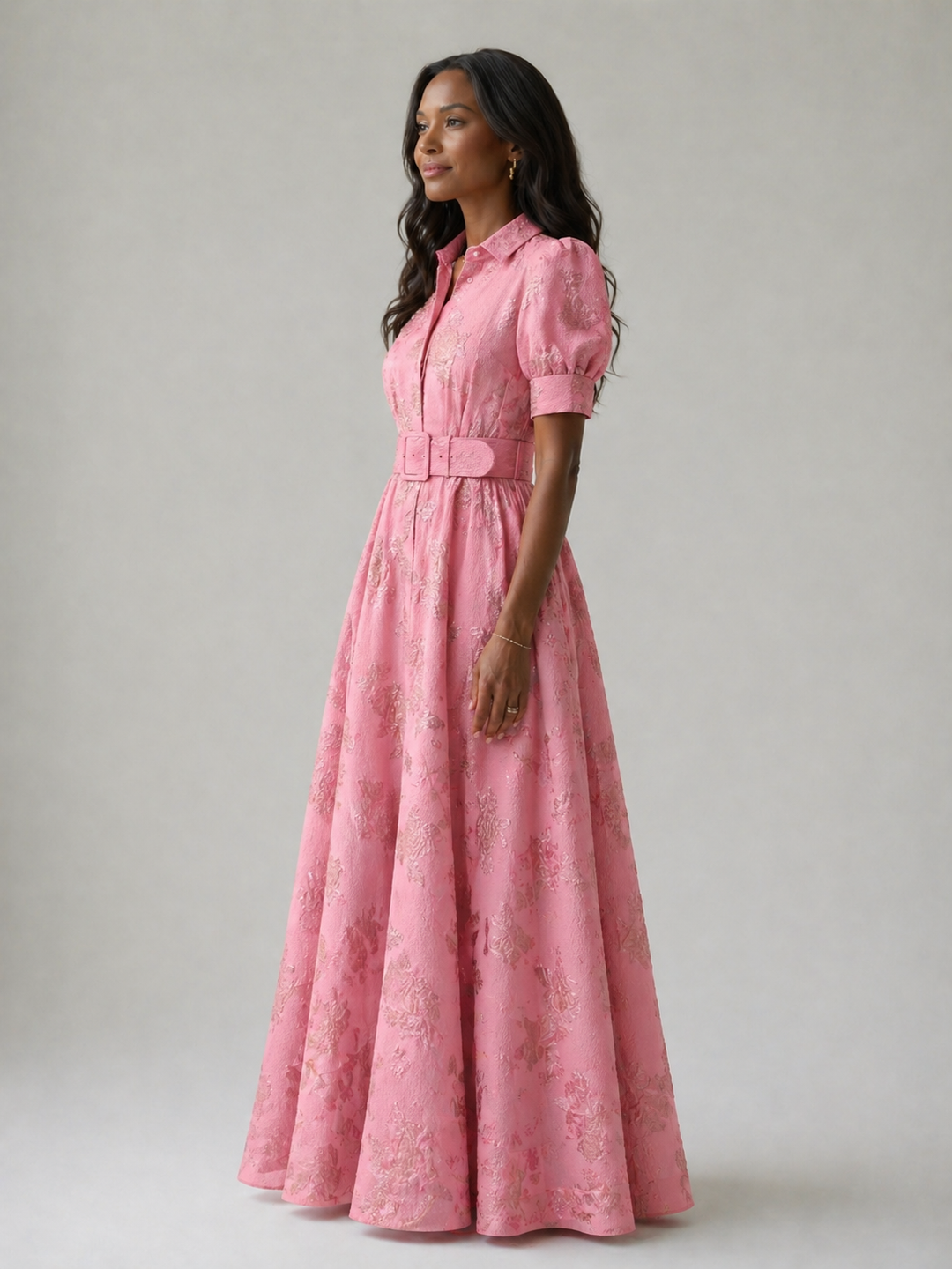 Stella & Grace™ | Floral Maxi Dress with Belt
