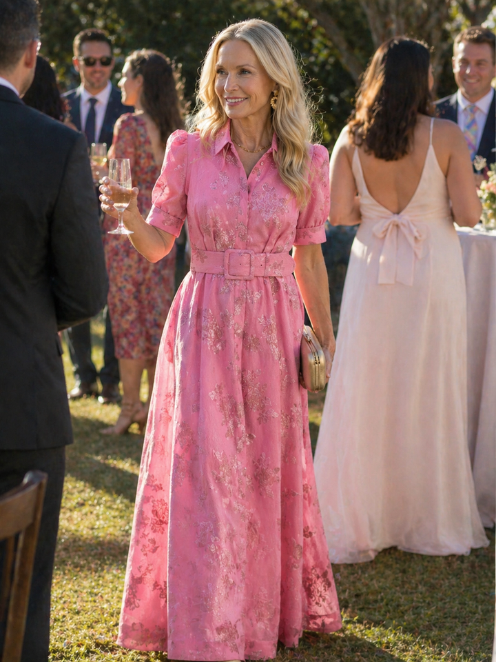 Stella & Grace™ | Floral Maxi Dress with Belt