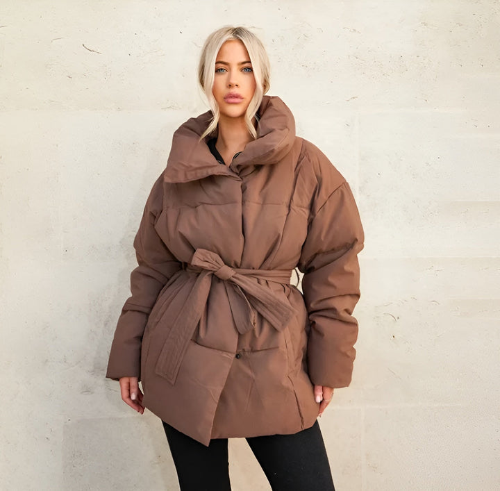 Keira | Belted Zipper Puffer Jacket