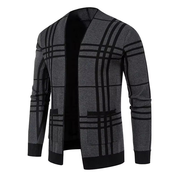 Charter Plaid Knit Cardigan