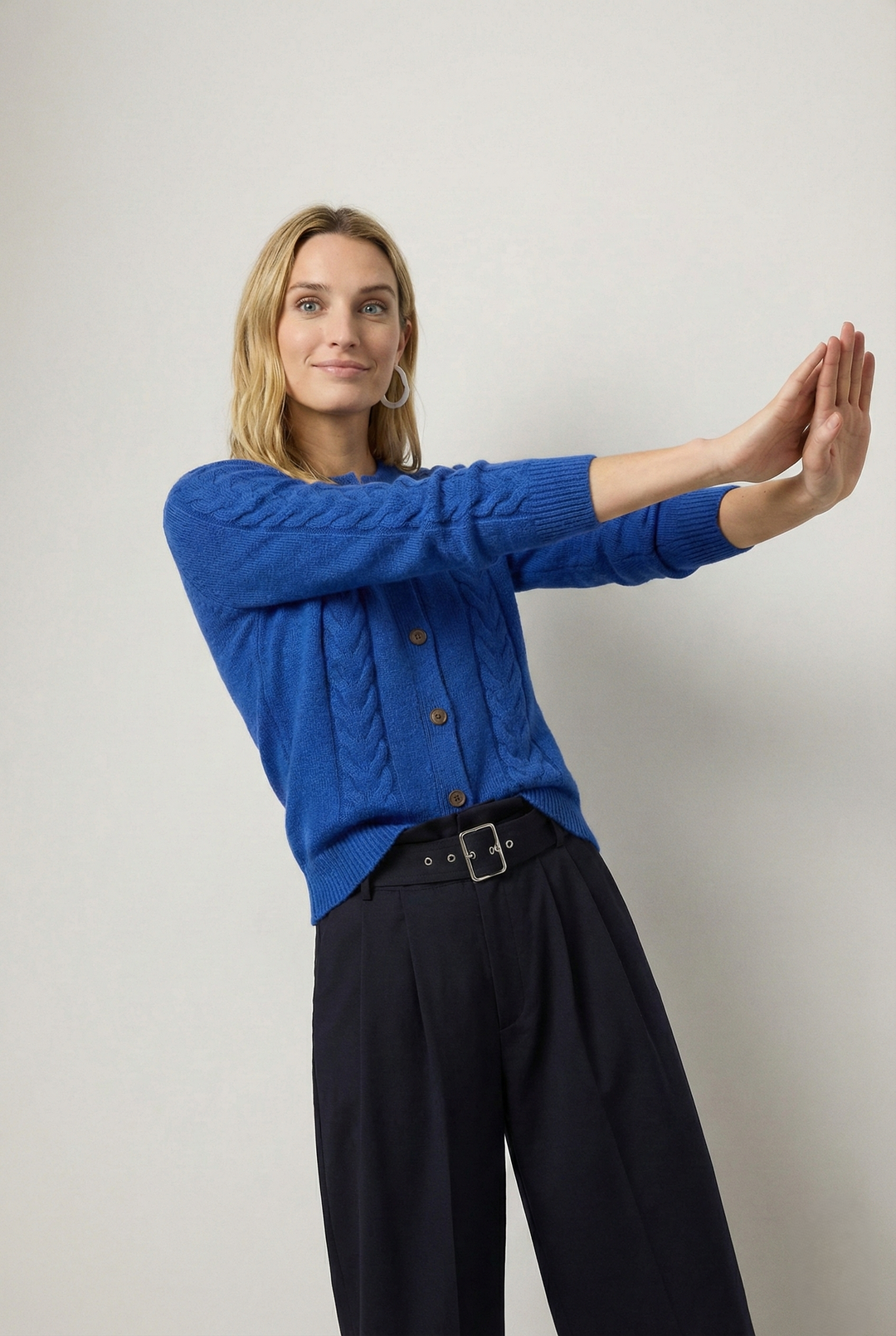 Madeline Cable-Knit Cashmere Cardigan