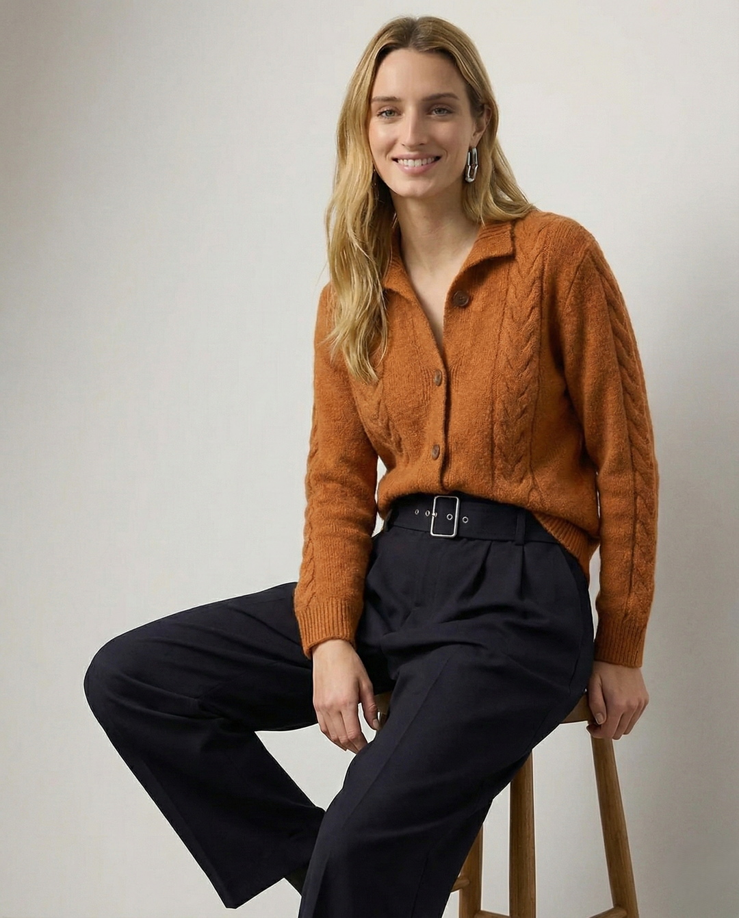 Madeline Cable-Knit Cashmere Cardigan